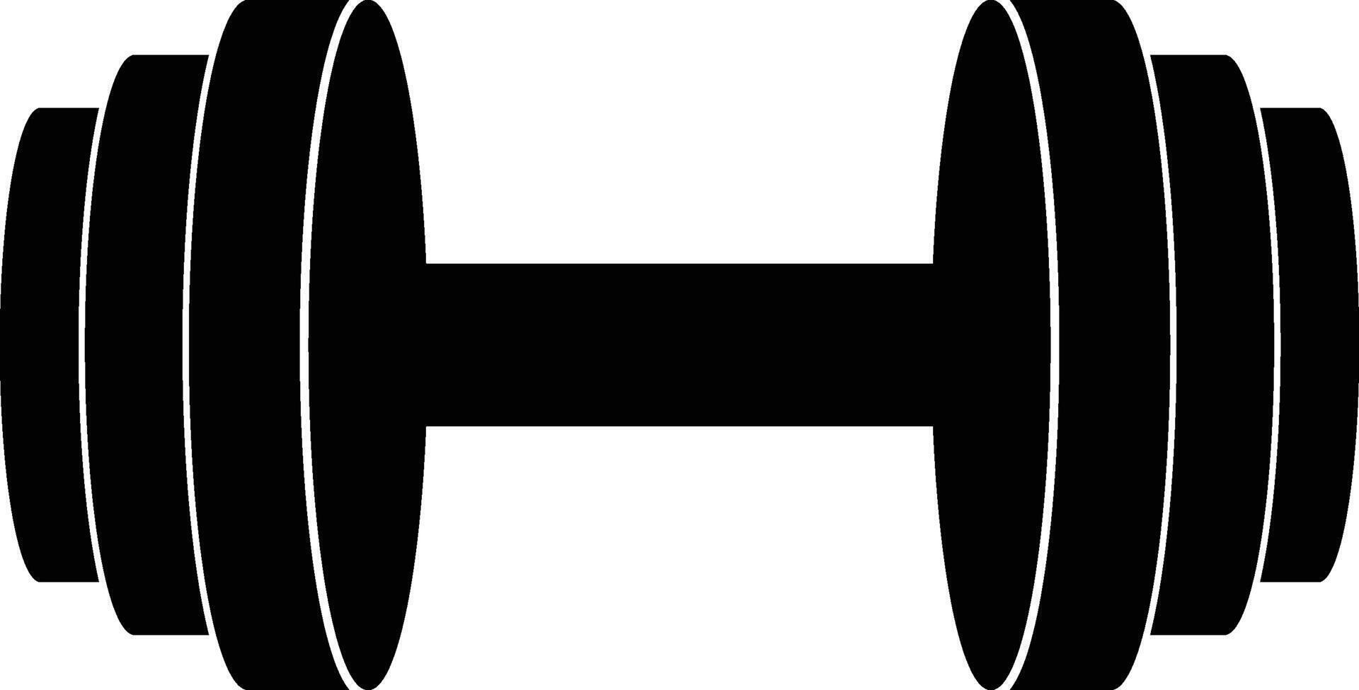 Barbell Metal Weight Icon Illustration. vector