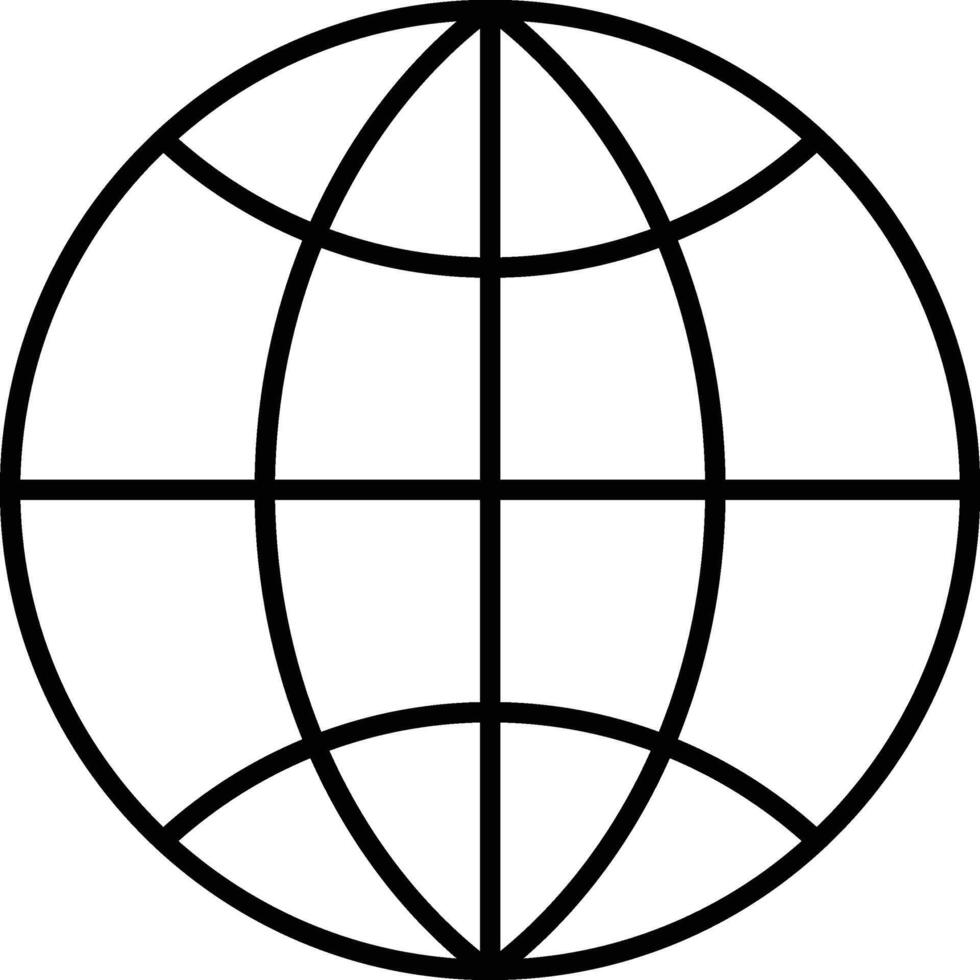 Earth Globe Business Outline Icon vector