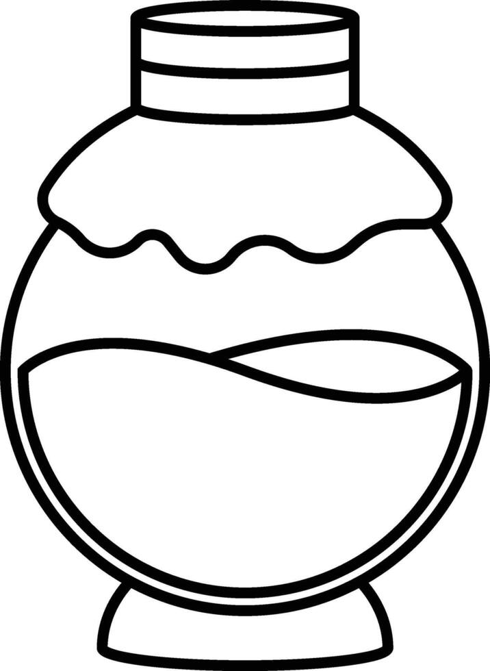 Jam Jar Outline Icon Illustration vector