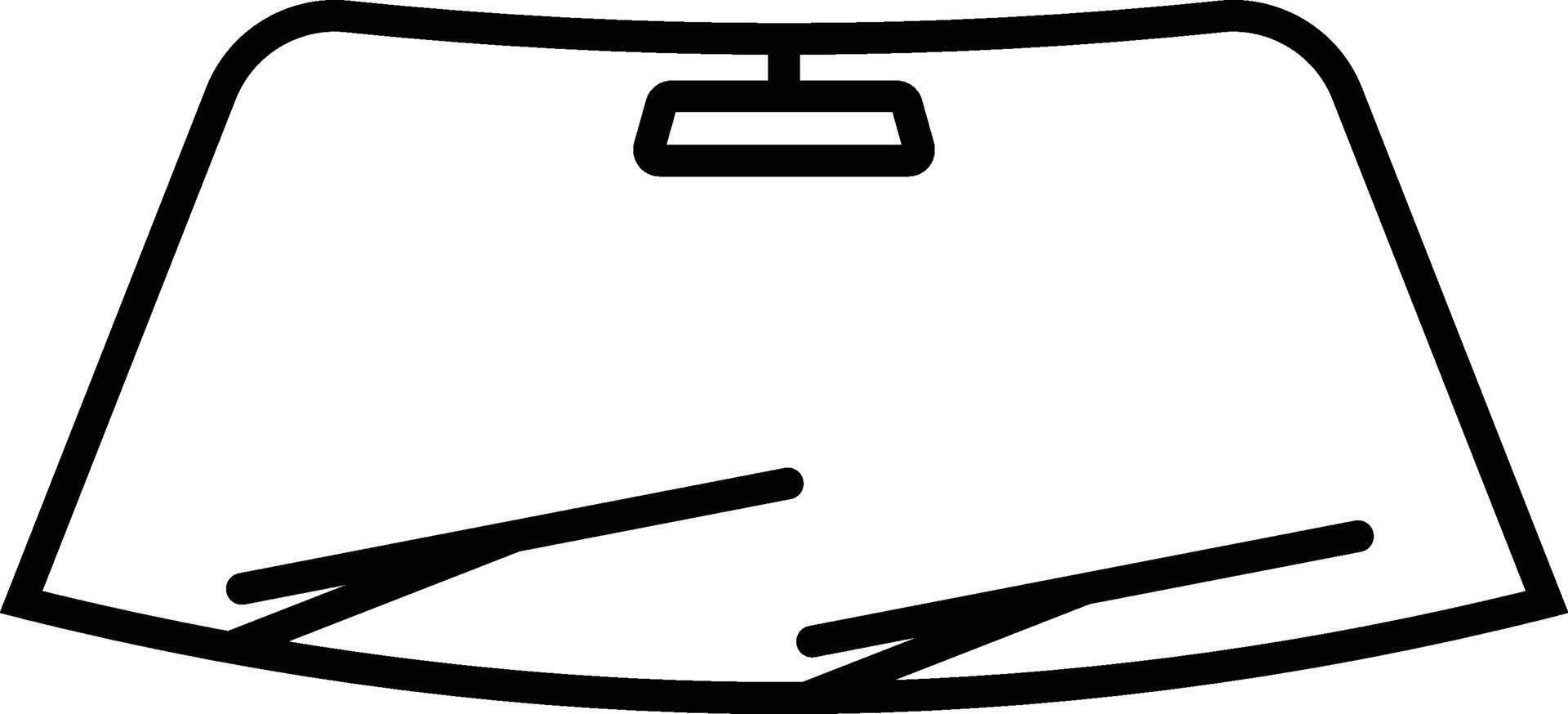 Car Wind Screen Outline Icon vector
