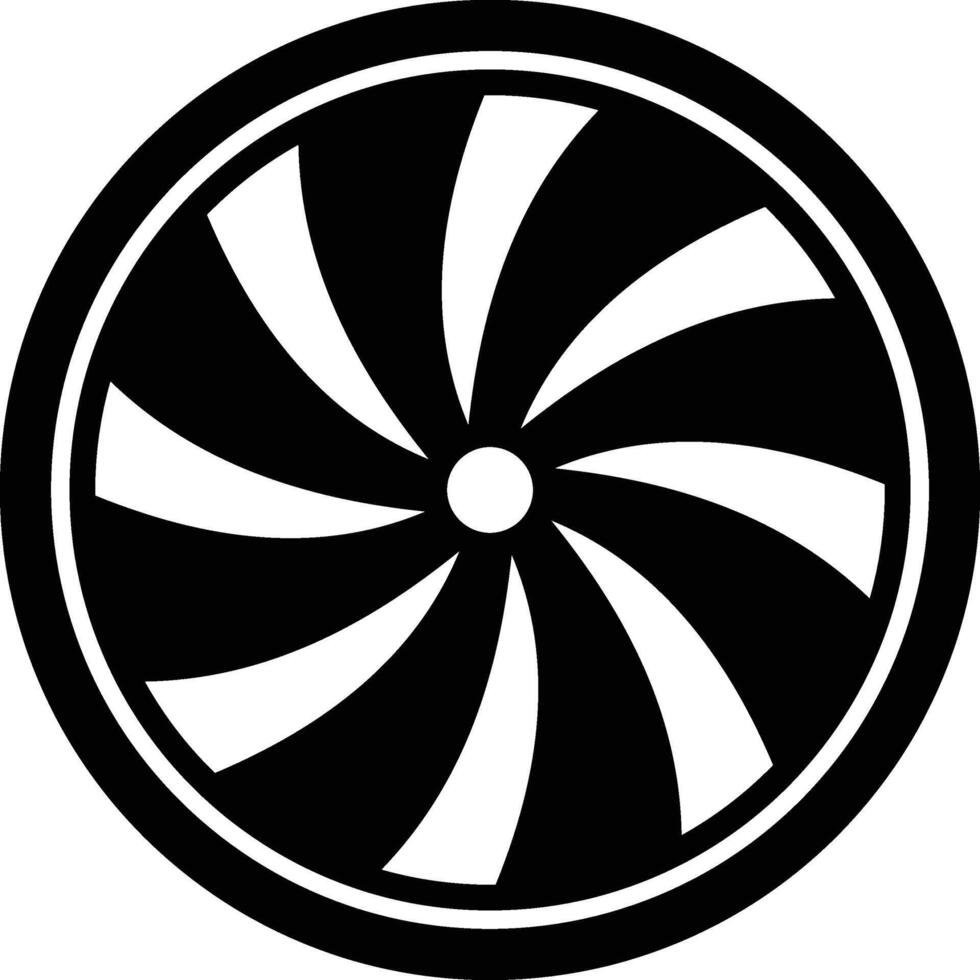 Engine Turbine. Machine Icon Symbol vector