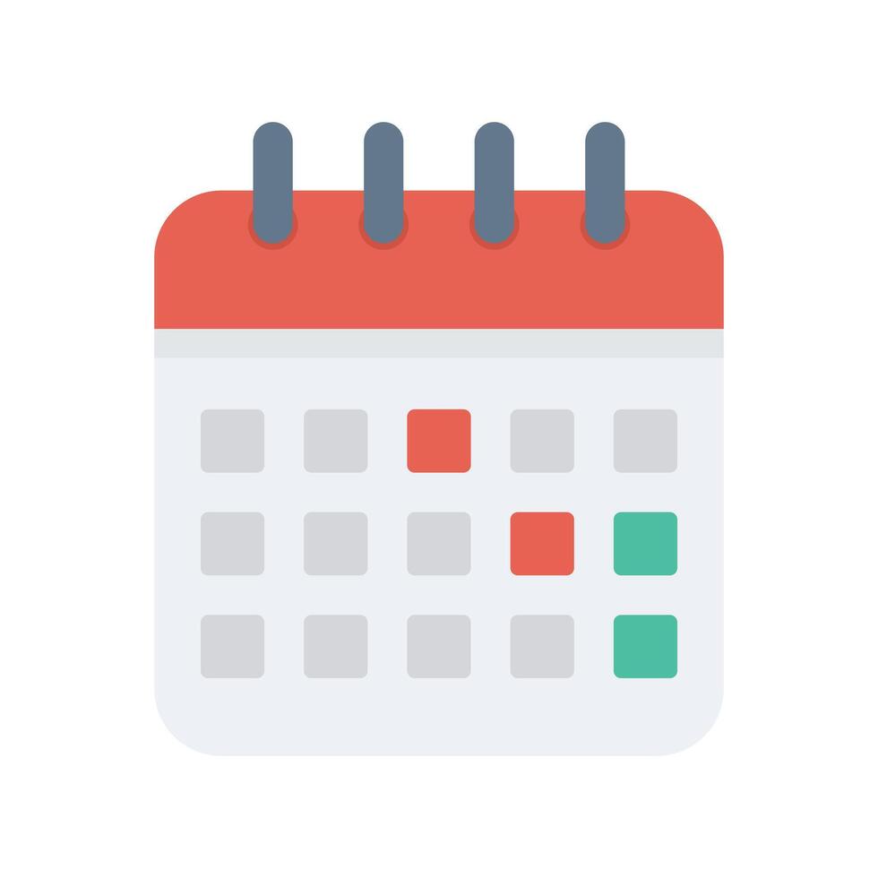 Flat Design Calendar Icon vector