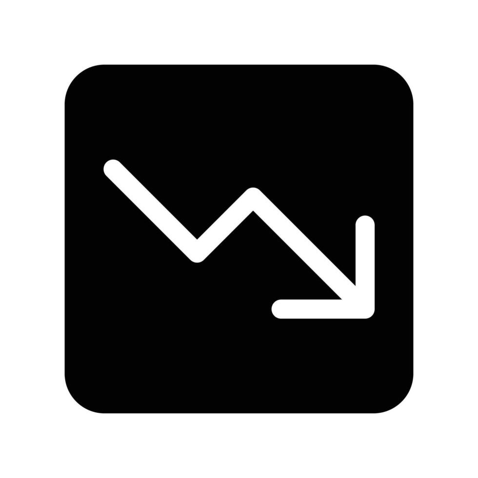 Black Square Stock Crash Icons vector