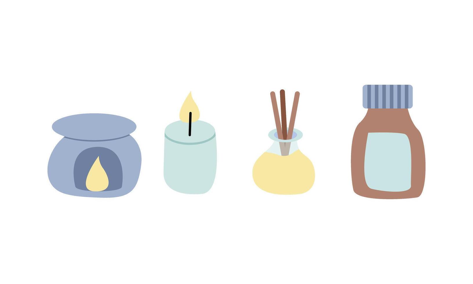 Aromatherapy accessories set vector