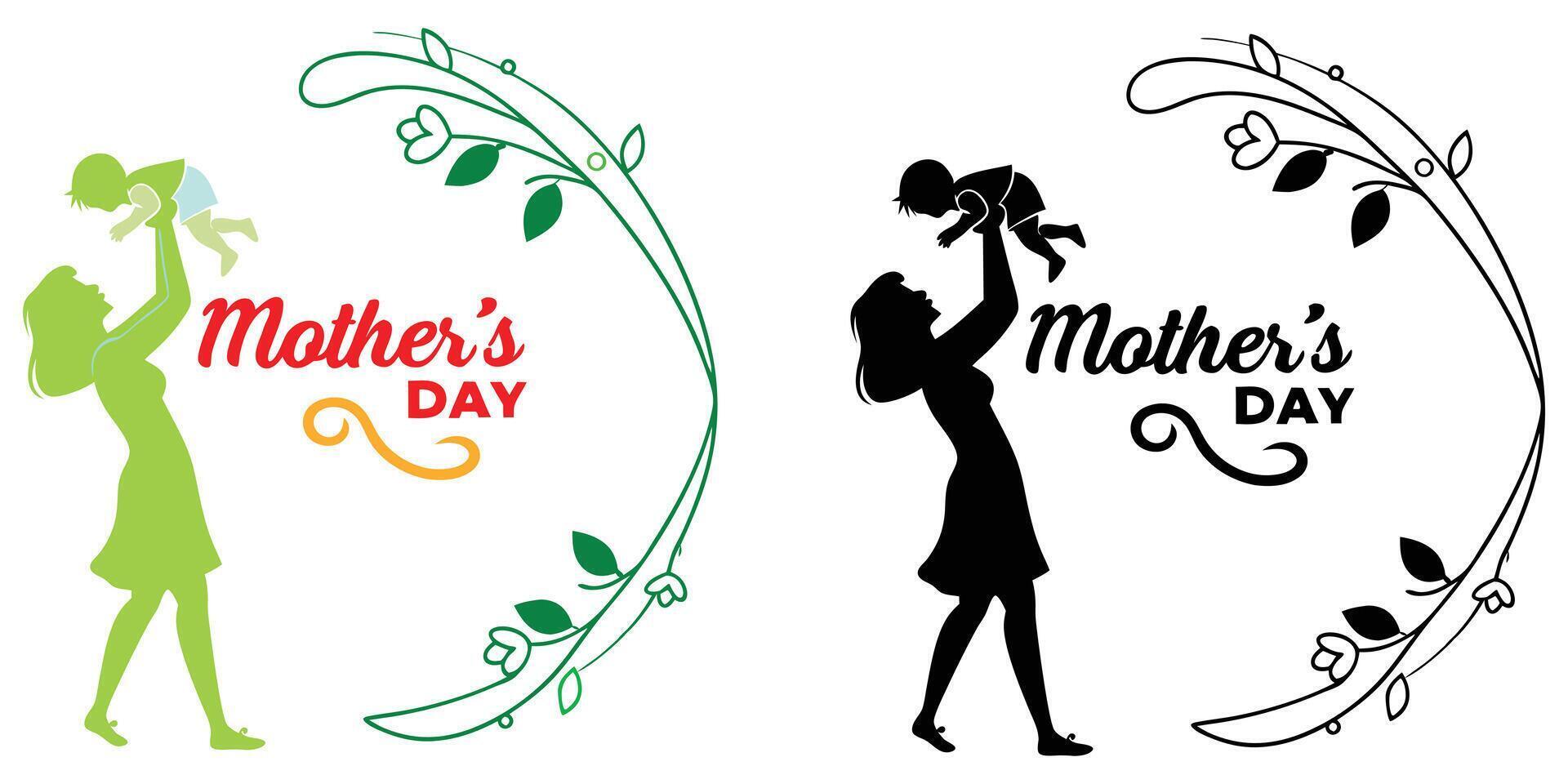 happy mothers day calibration child vector