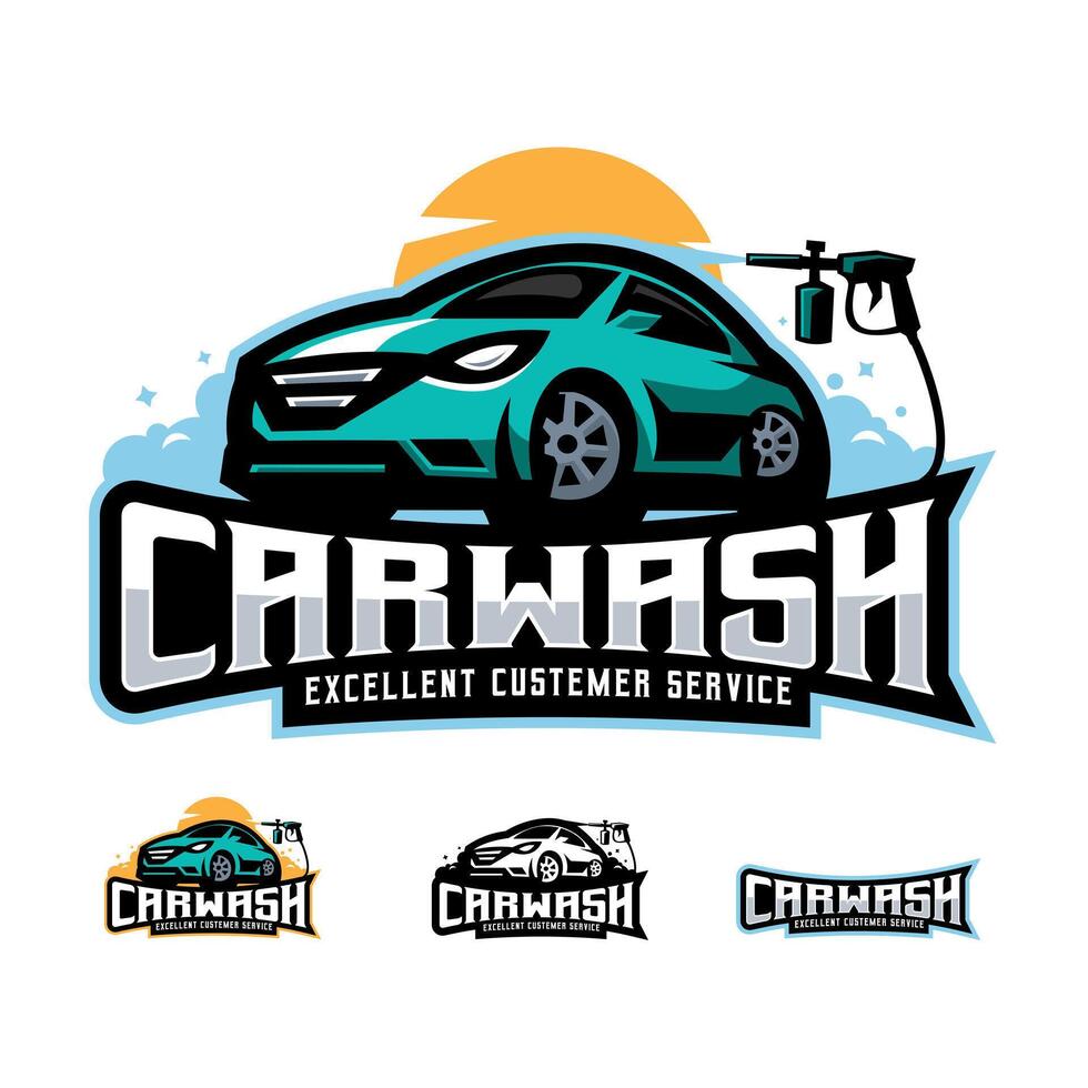 Car Wash and Detailing Logo vector