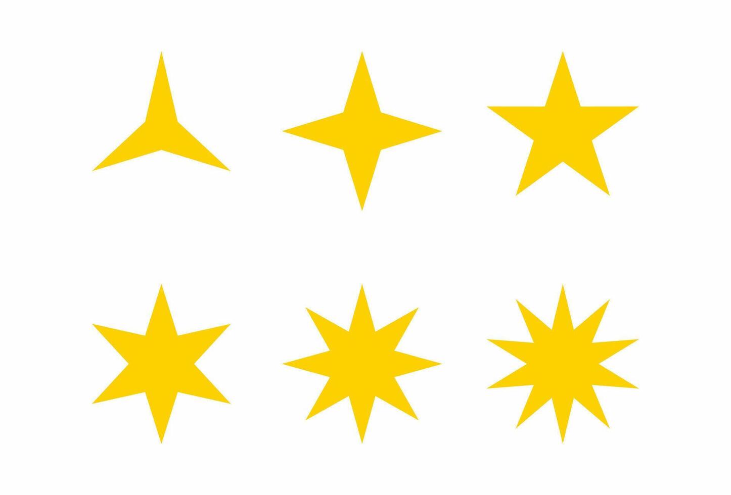 simple stars set symbols design element vector