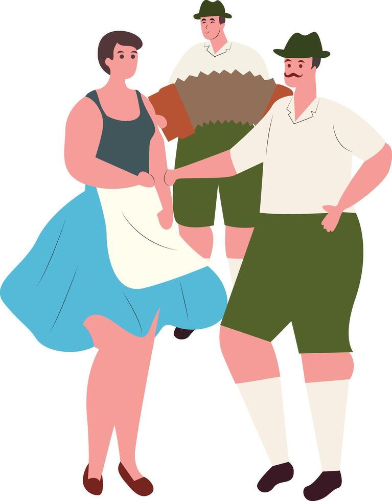 Oktoberfest Bavarian Folk Dance vector