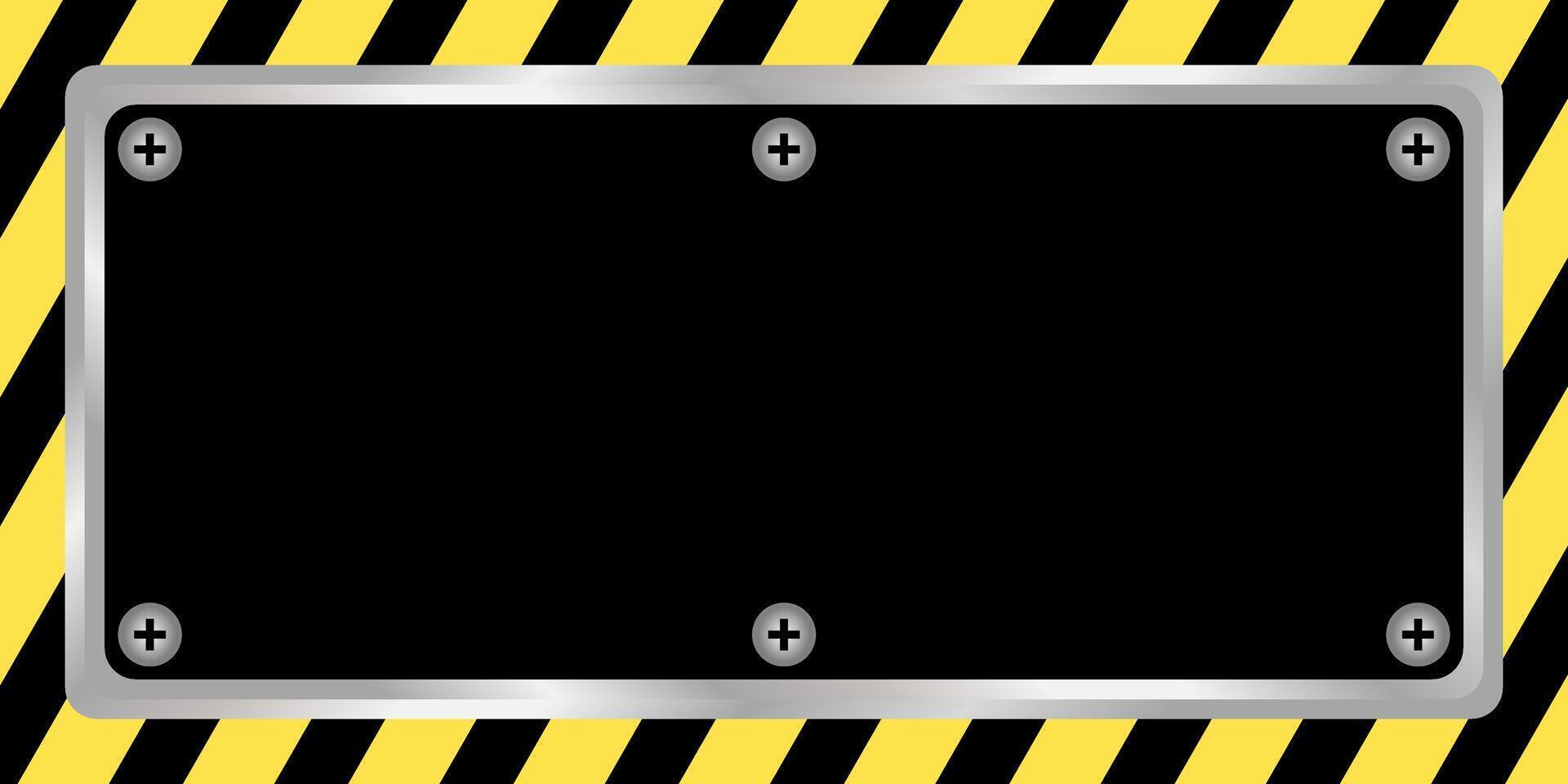 black yellow construction background. free copyspace area design. template for banner, poster, social media. vector