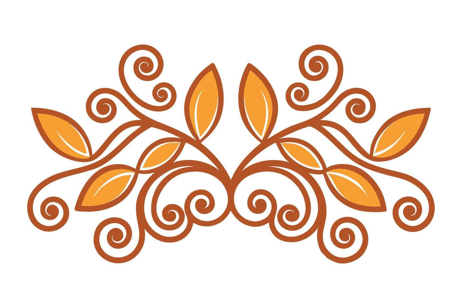 a logo for a company that has orange leaves vector