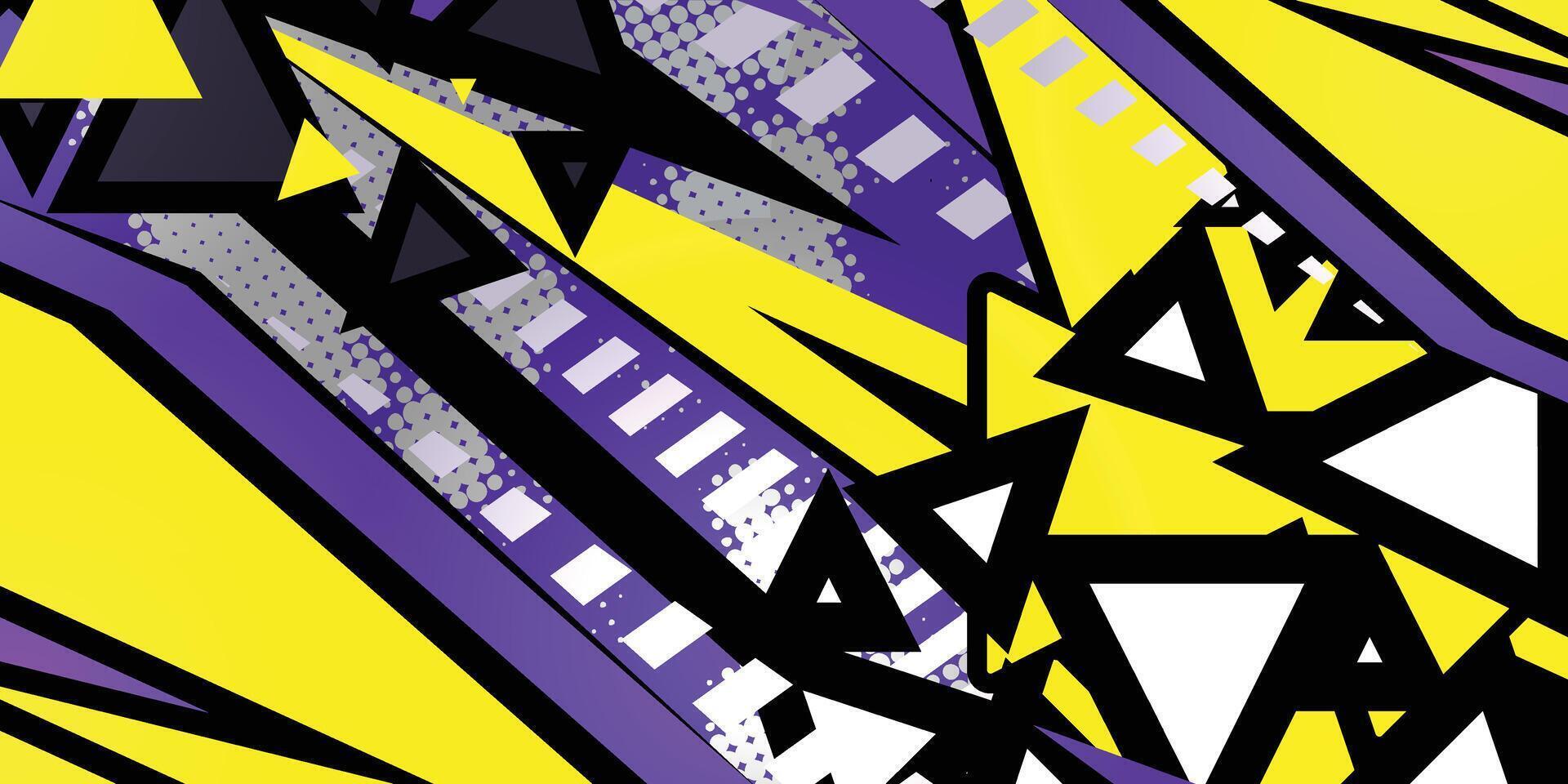Abstract textured pattern background with yellow and purple colors vector