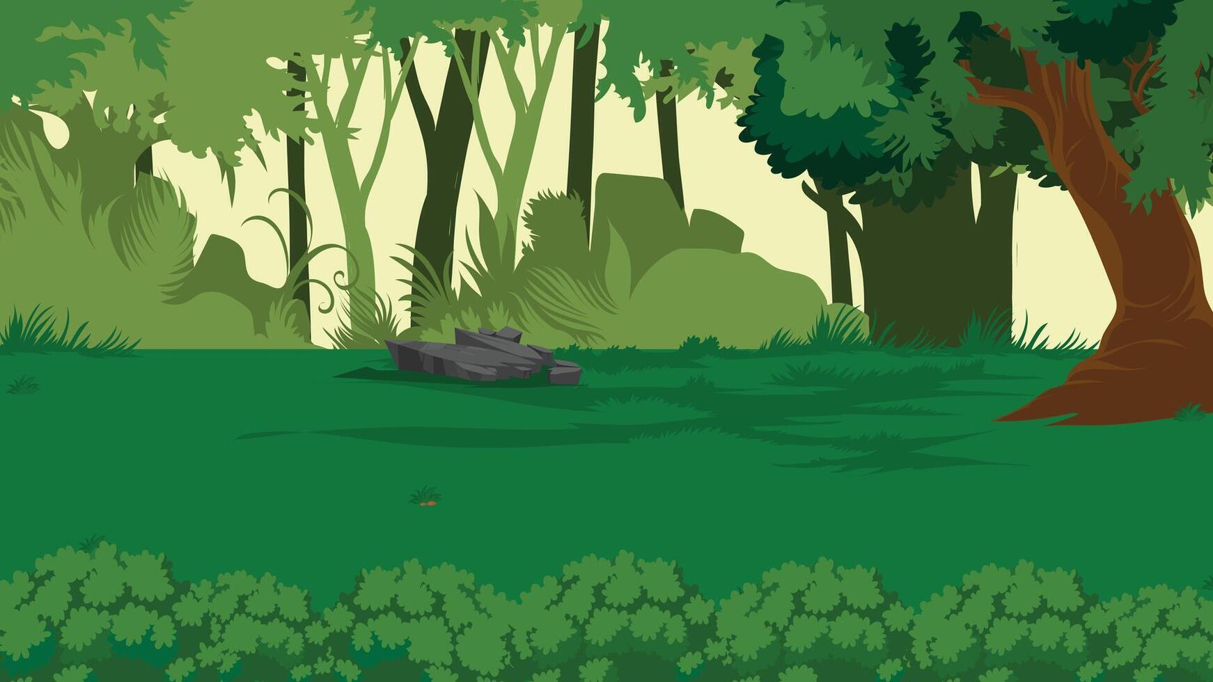 Wild Nature Forest Background Jungle Illustration vector