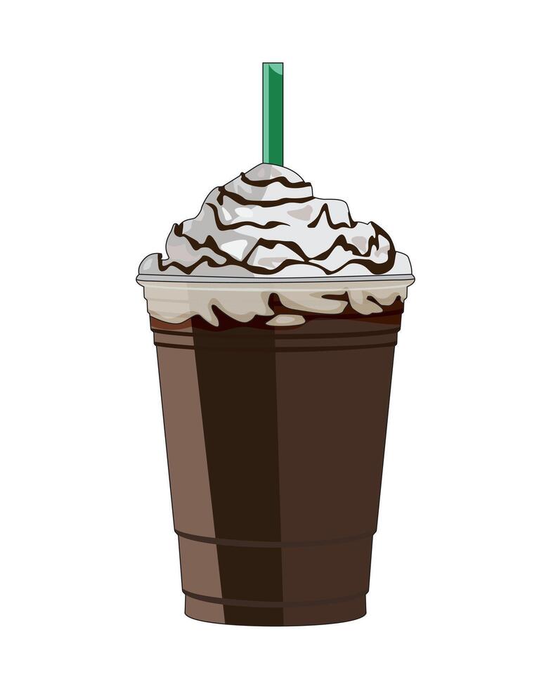 Mocha Latte Chocolate Drink Beverage vector