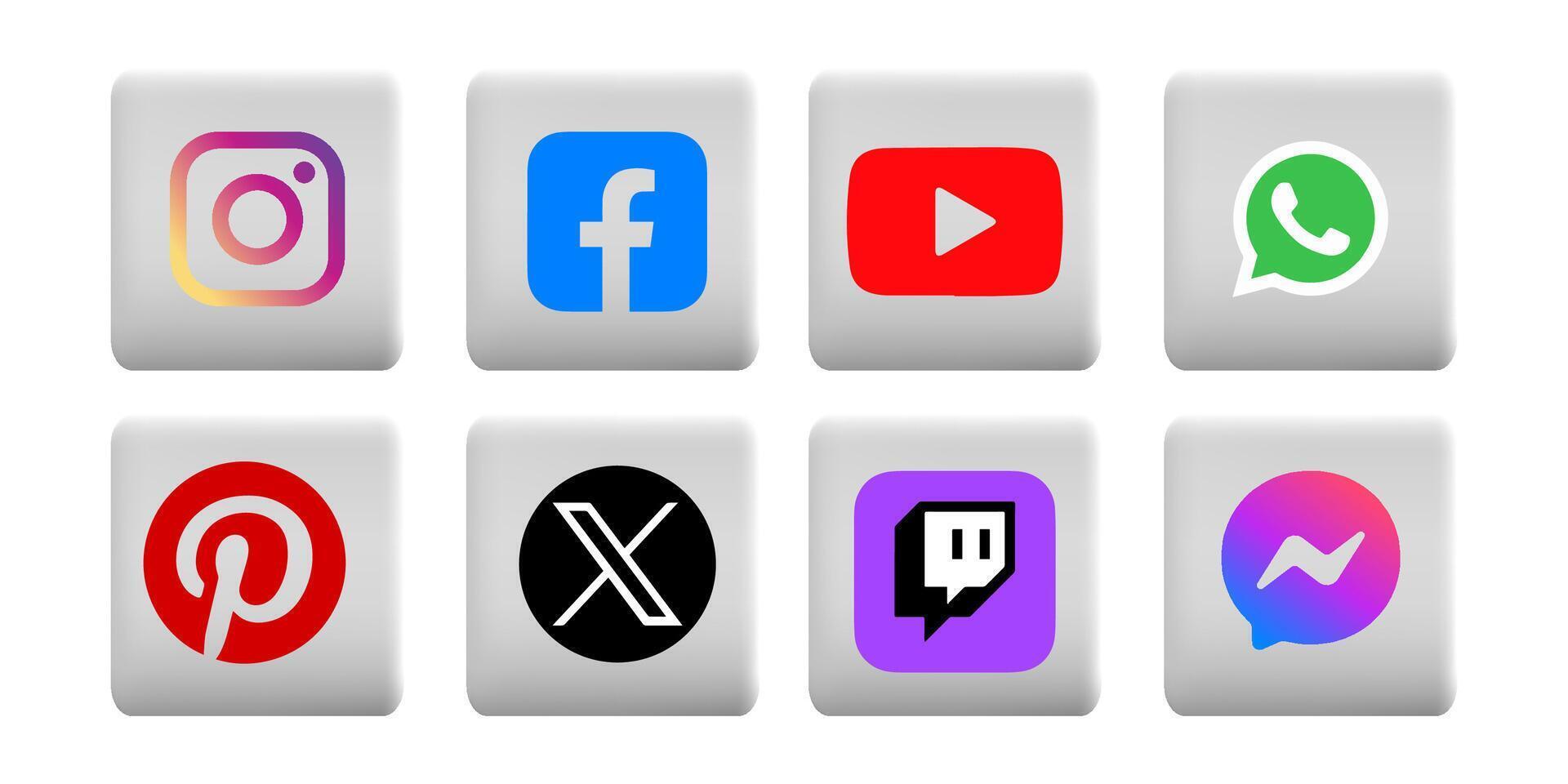 Social media icon set vector