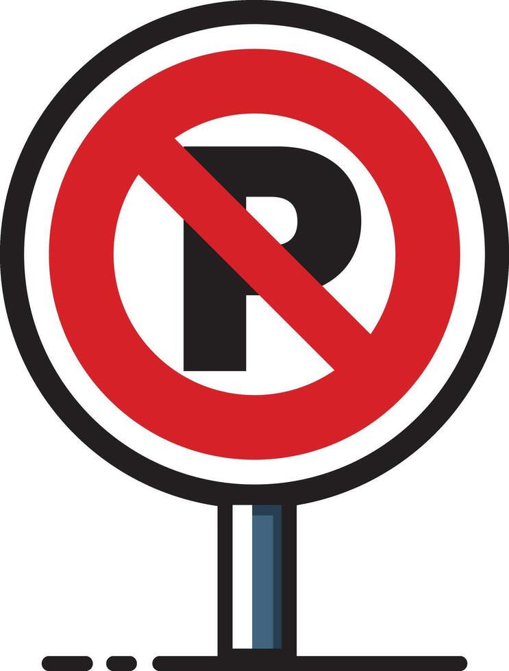 No parking sign illustration vector