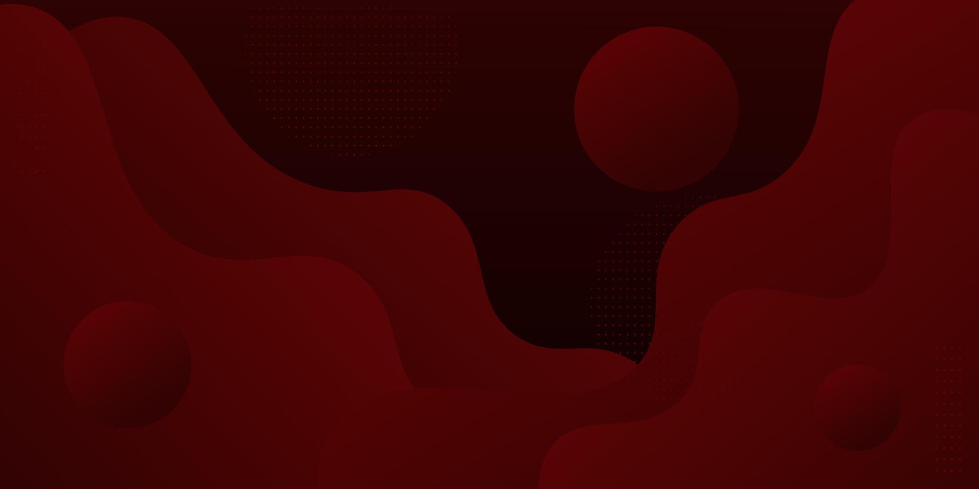 Dark red abstract background with wavy shapes. Colorful red design. Simple and modern concept. Eps10 vector