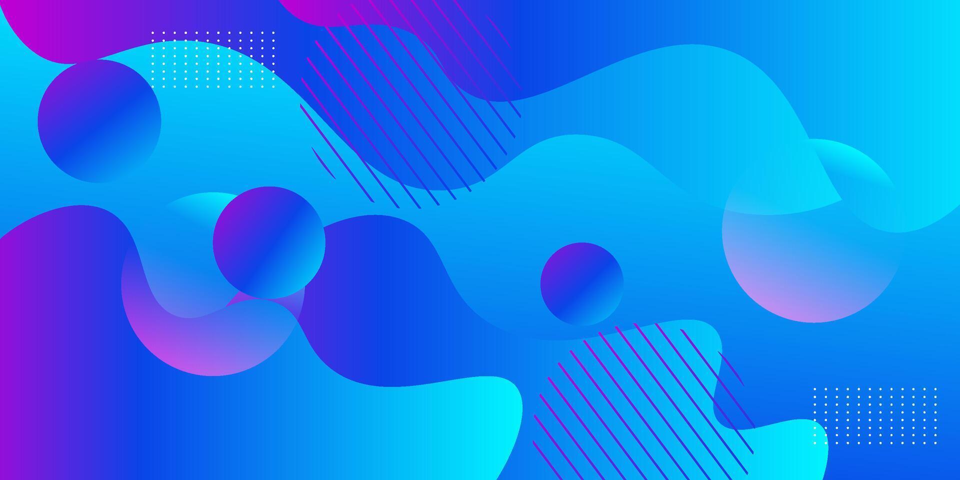 Modern abstract fluid background with blue and purple wave design circle pattern. Eps10 vector