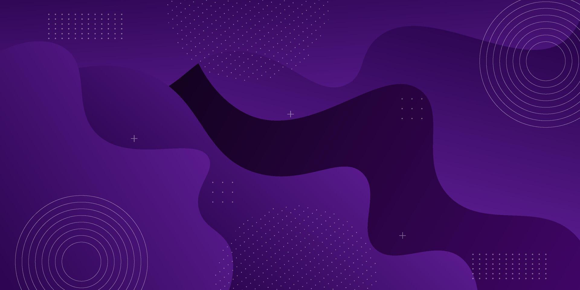 abstract dark purple gradient liquid color wavy geometric shapes background. eps10 vector