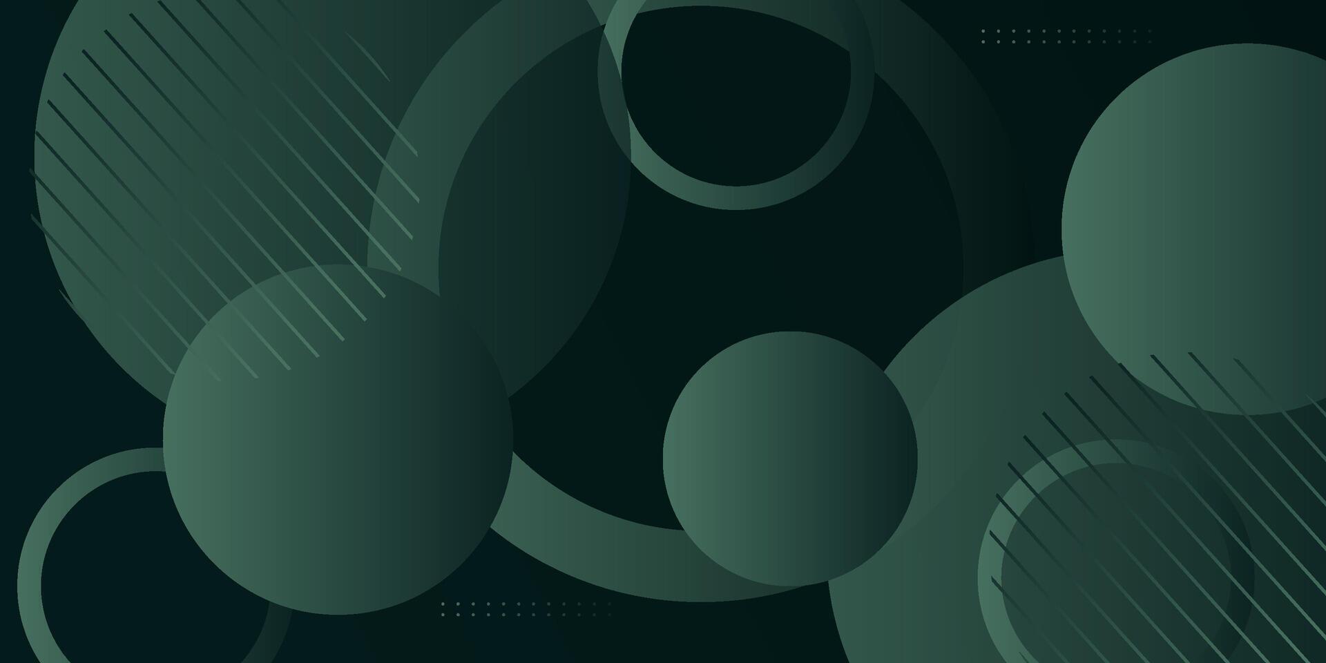 Abstract 3D green circle background with simple shapes. Dynamic shape pattern design. eps10 vector