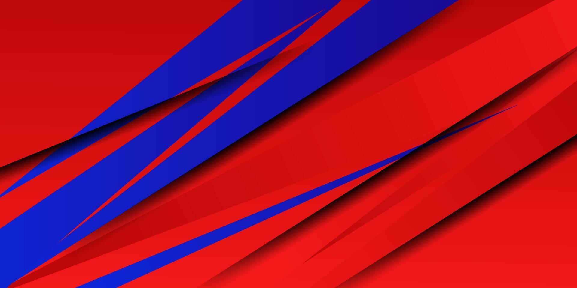 Abstract overlapping triangles 3D background. Colorful blue shapes on red gradient background. Eps10 vector
