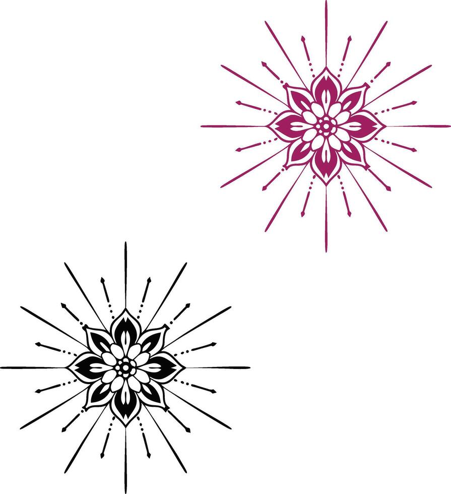 Simple lineart mandala new 2025 vector