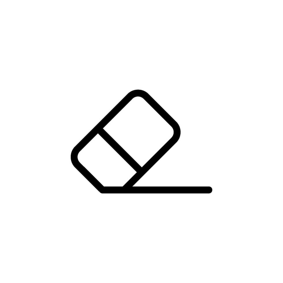 Simple Eraser Icon. Perfect for design projects related to education, office supplies, corrections, ui and ux and other vector
