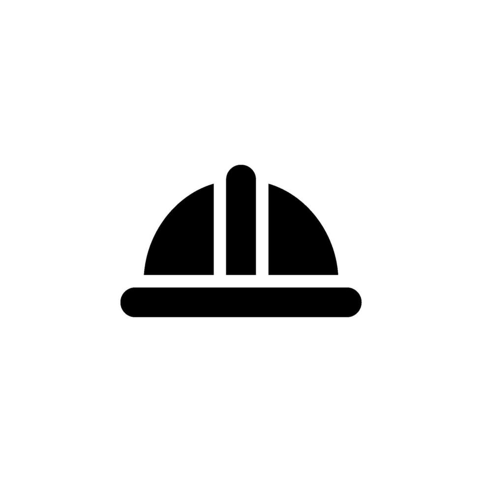 Construction helmet icon. Symbol for safety, engineering, building, and industrial work. Isolated on blank background vector