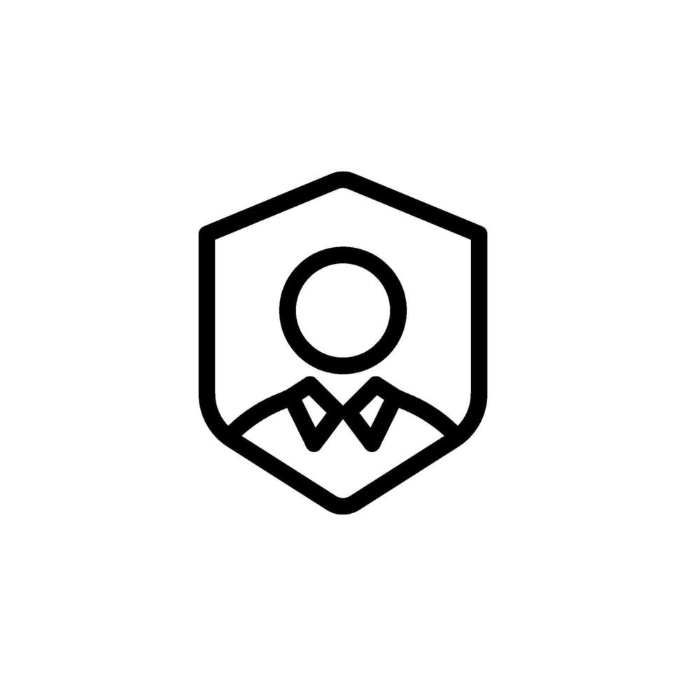 security icon. protection, or a trusted account. Clean and modern design suitable for various apps vector