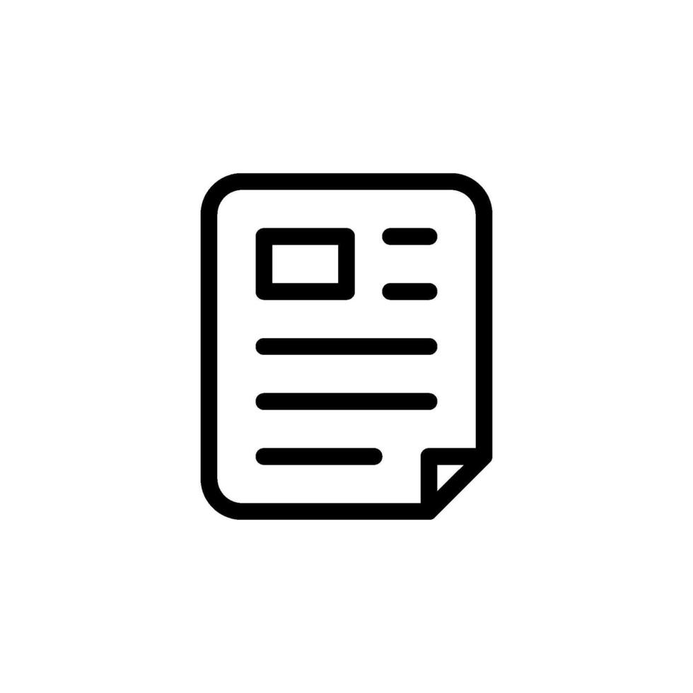 Newspaper icon image. Suitable for mobile apps, web apps and print media vector