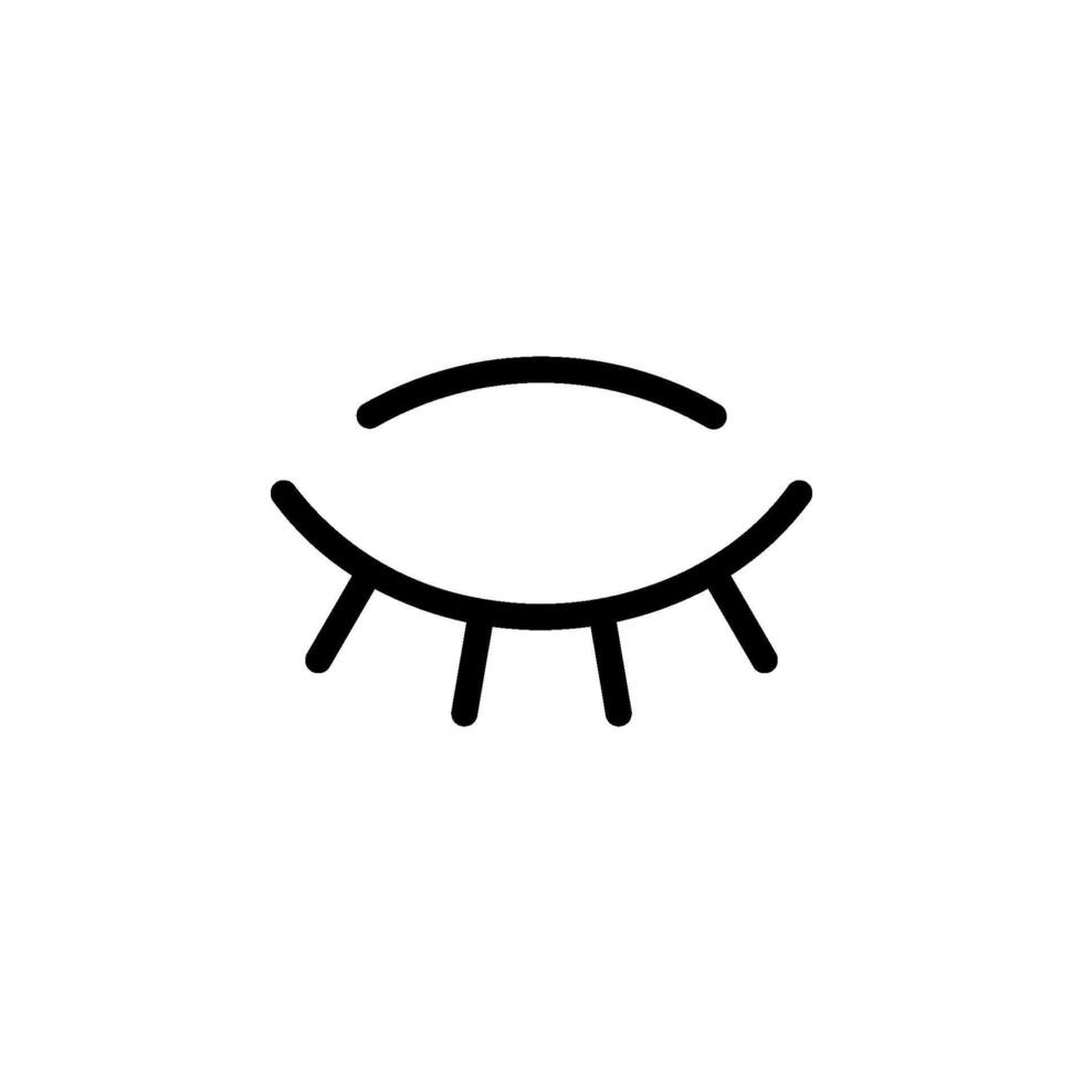 closed eye icon. Perfect for designs related to sleep, relaxation, beauty, or hidden vector