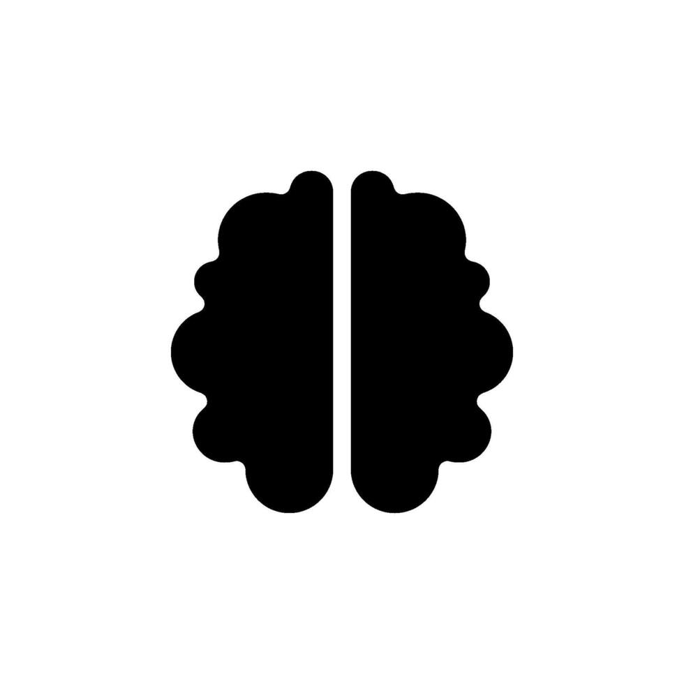 brain icon. Suitable for use in educational, medical, or creative design projects. Represents intelligence, knowledge, and mental health vector