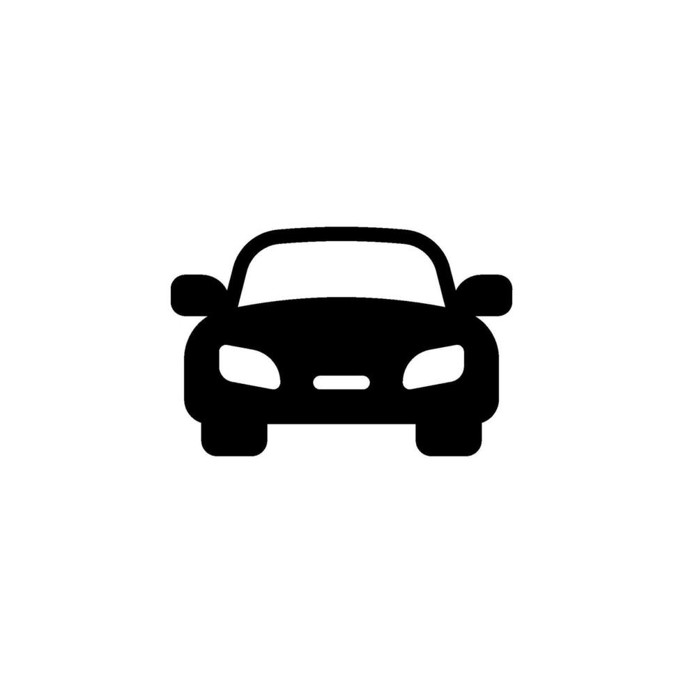 car icon. viewed from the front. Ideal for use in automotive design, mobile apps, websites, and other creative projects vector