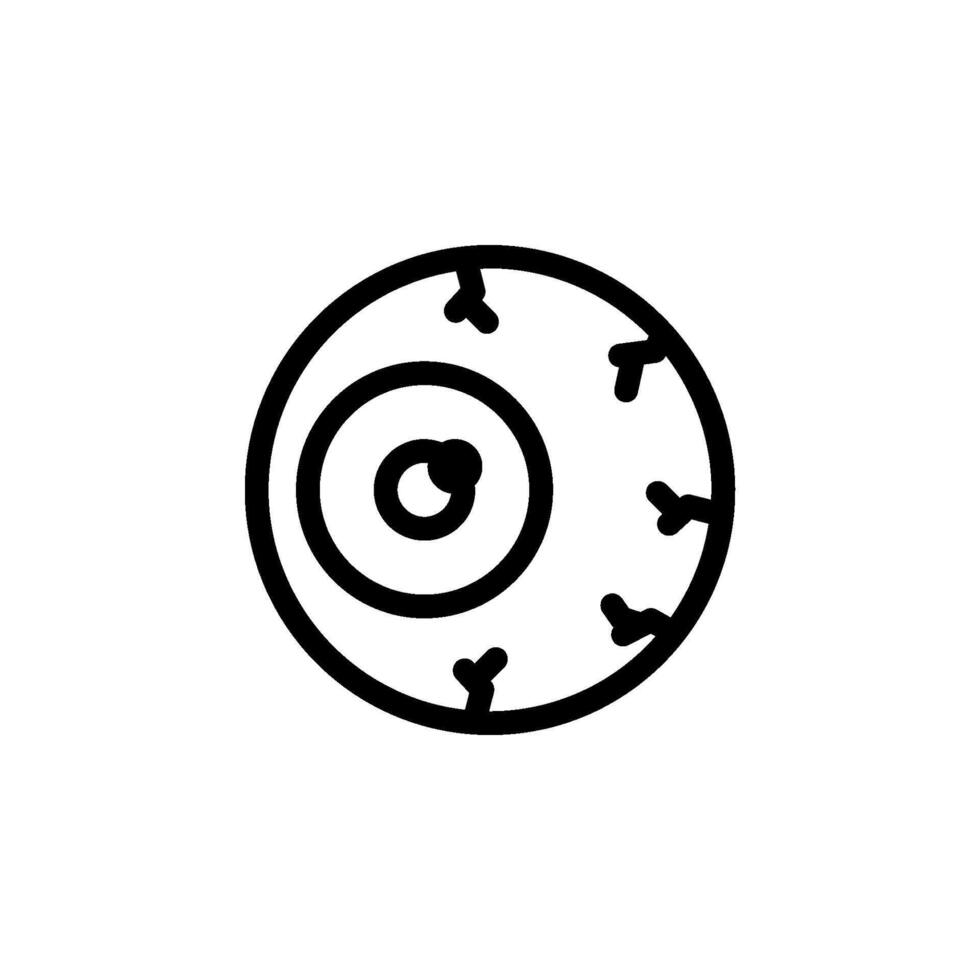 eyeball icon. Suitable for a variety of design projects, from medical to Halloween themed vector