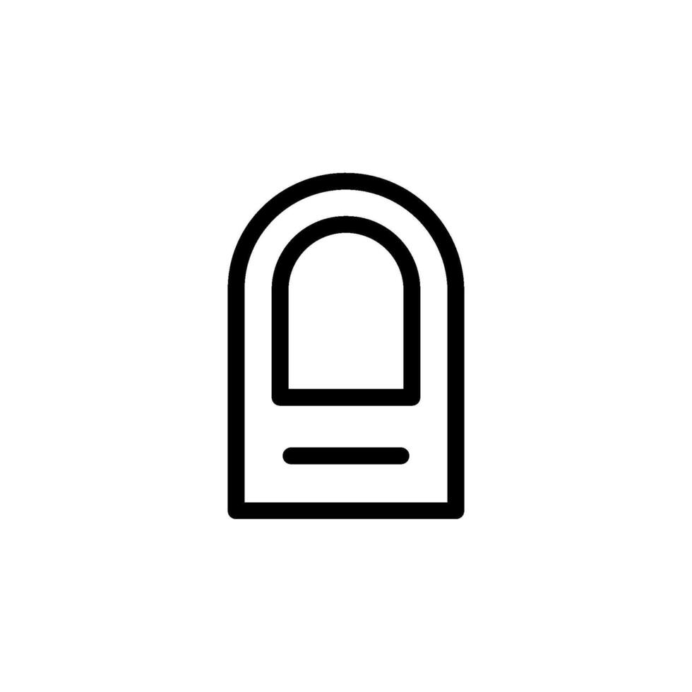 fingernail icon. Perfect for use in beauty, fashion, and personal care designs. Clean design for easy use and scalability vector