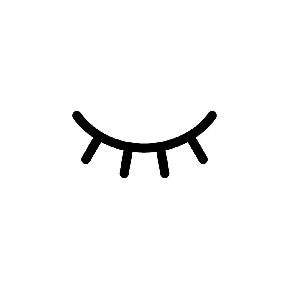 closed eye icon. Perfect for designs related to sleep, relaxation, beauty, or hidden. vector