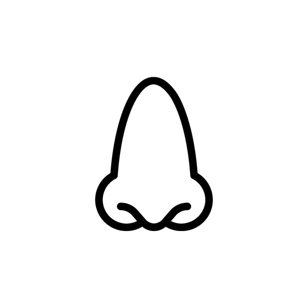Human nose icon. Perfect for medical illustrations, anatomy diagrams, or use in designs representing the sense of smell vector