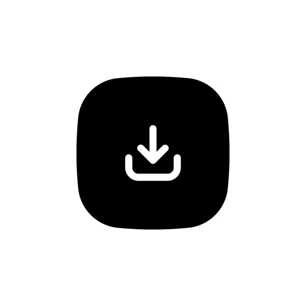 download icon. Suitable for websites, applications, and graphic design projects needing a clear and minimalist download indicator vector