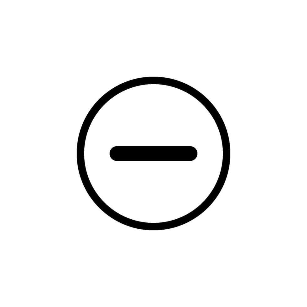 minus sign inside a circle. universal icon for subtraction, reduction, or removal vector