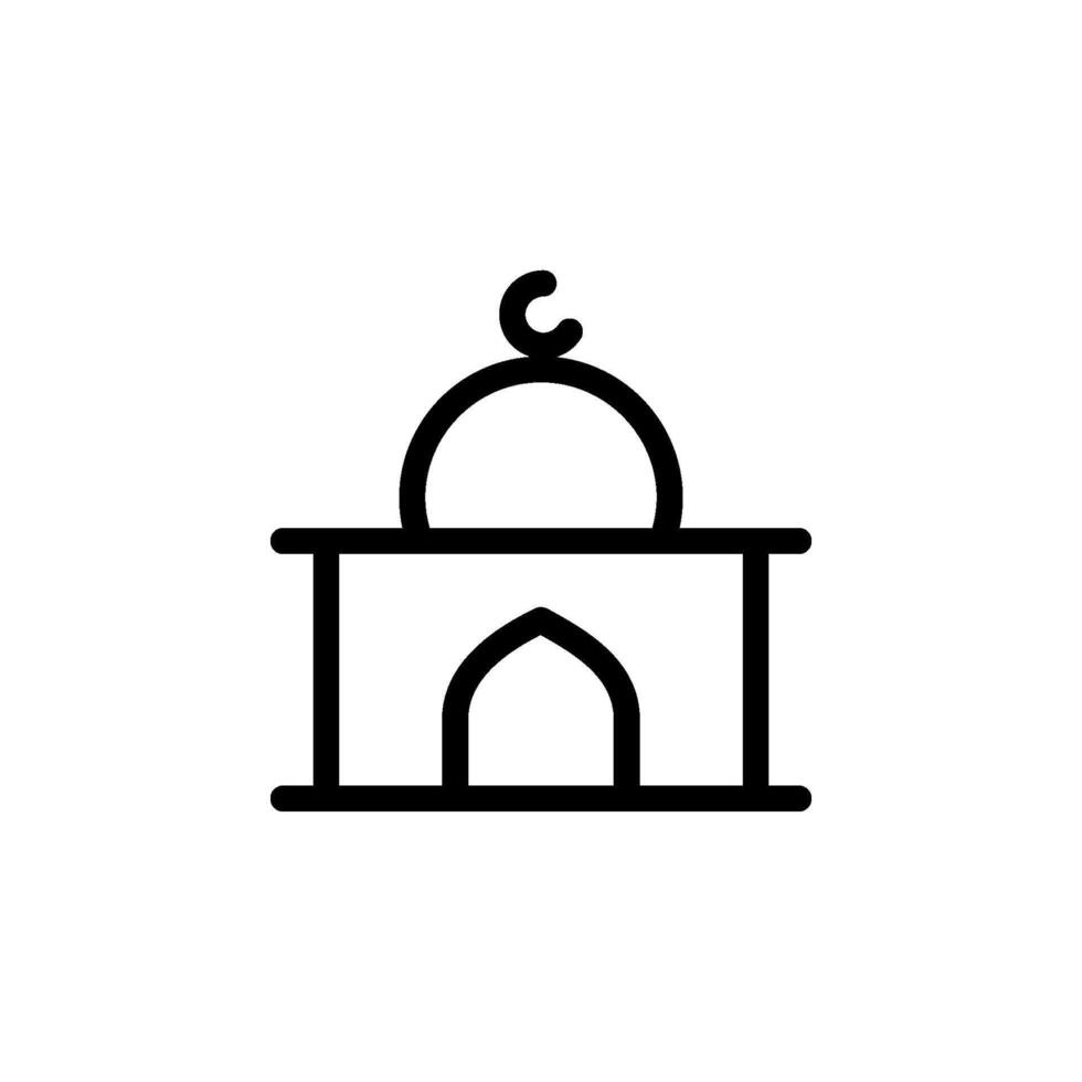 Mosque icon. perfect for web design, mobile apps, and islamic themed projects. Symbol of faith, religion, and community. vector