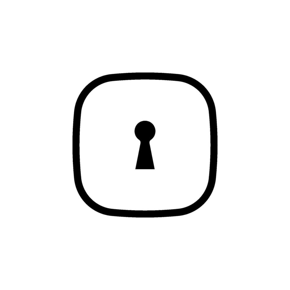 lock icon in rounded square shape. Ideal for security, privacy, and access control concepts vector