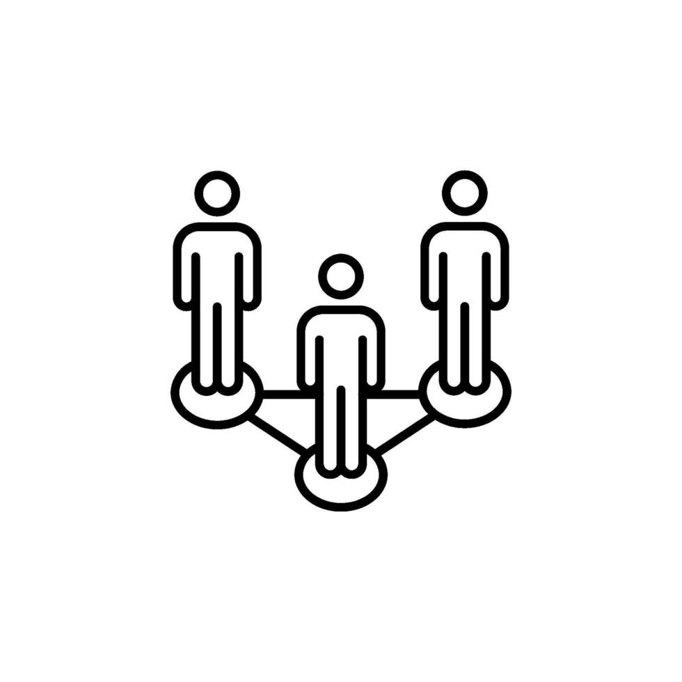 People connection icon. symbolizing teamwork, connection, and collaboration. Perfect for business, technology, and social concepts. vector