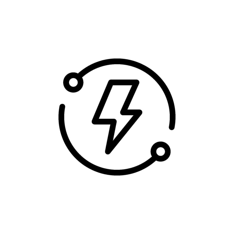 Lightning bolt icon. Perfect for use in web design, mobile apps, print materials, and any project requiring energy or electricity symbol vector