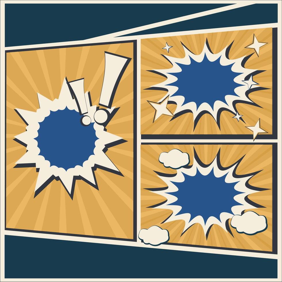 comic book style comic book background with speech bubbles vector
