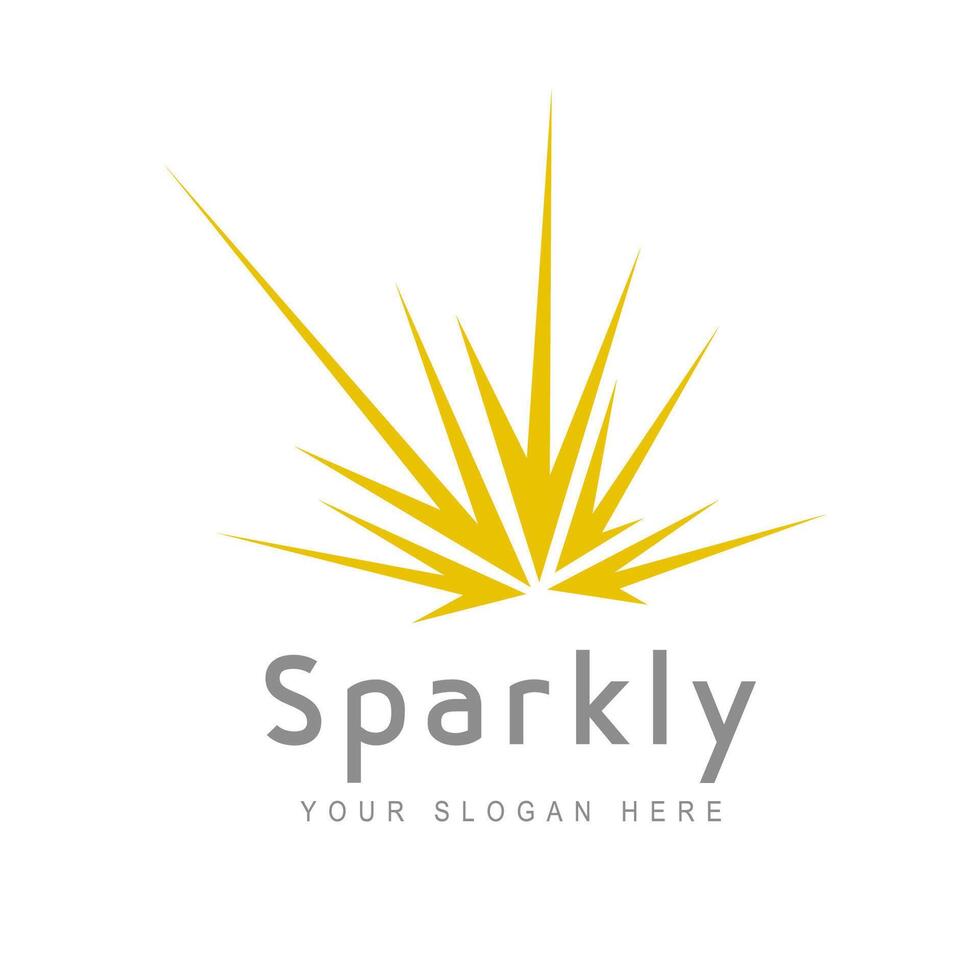Sparkly Burst Logo Bright Abstract Starburst Icon for Creative Branding vector