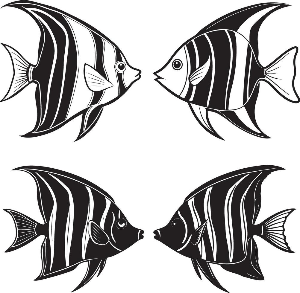 Flat Barramundi Icon Black Silhouette with White Backdrop vector