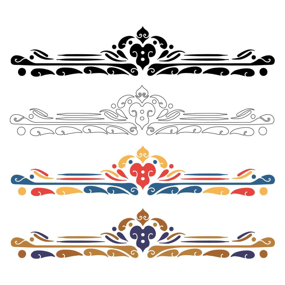 Colorful Ornamental Border Design vector