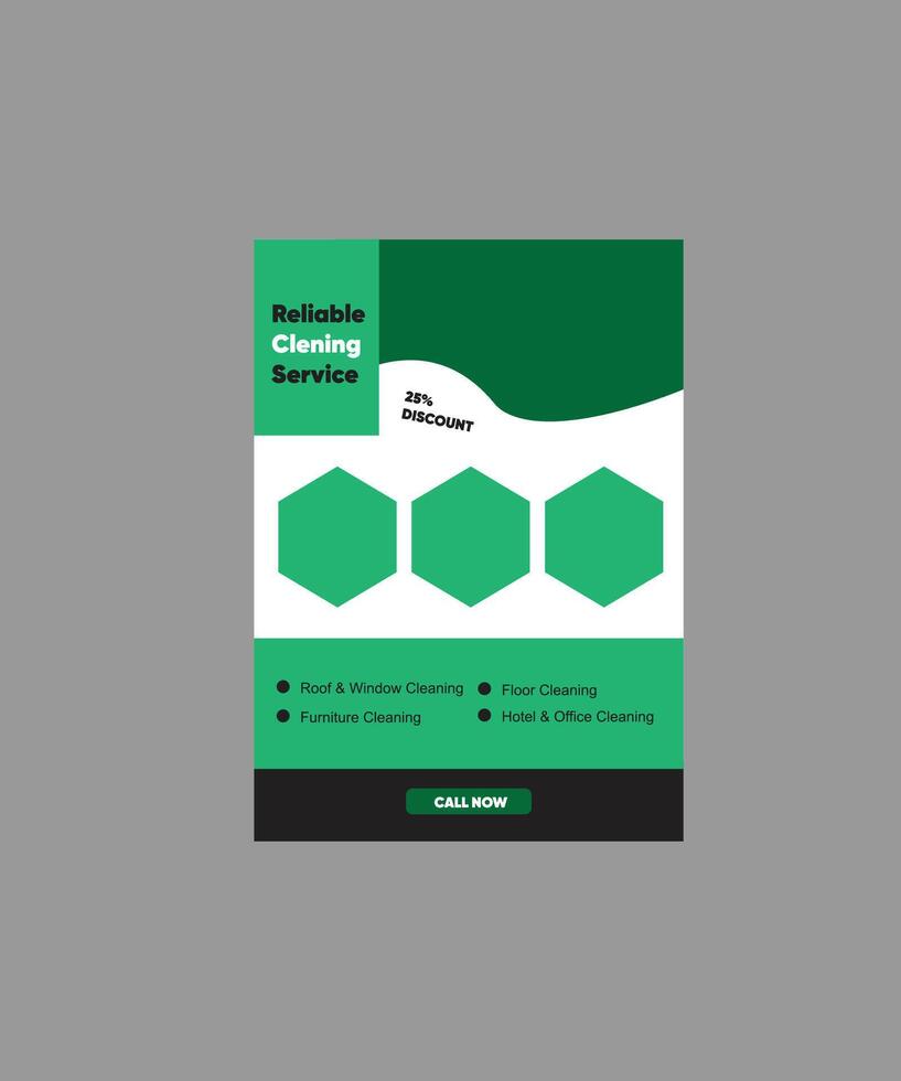 Wecleaning service flyer design layout vector