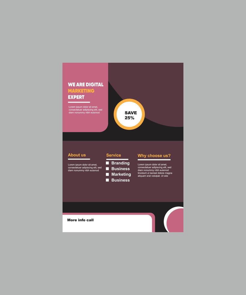 digital marketing agency flyer design layout vector