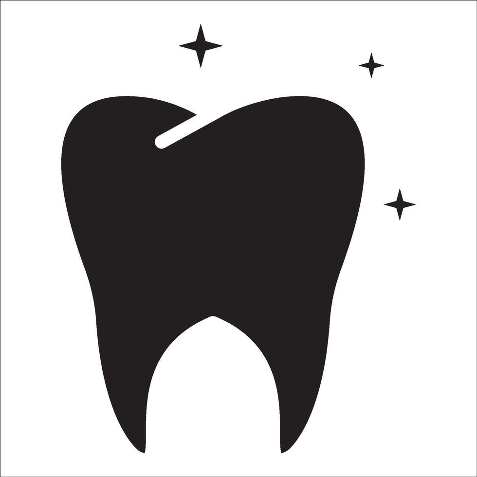 Healthy teeth icon. Clean sparkling teeth sign. White teeth symbol free from cavities.For your website, logo, app, UI design. illustration, isolated on white background. vector