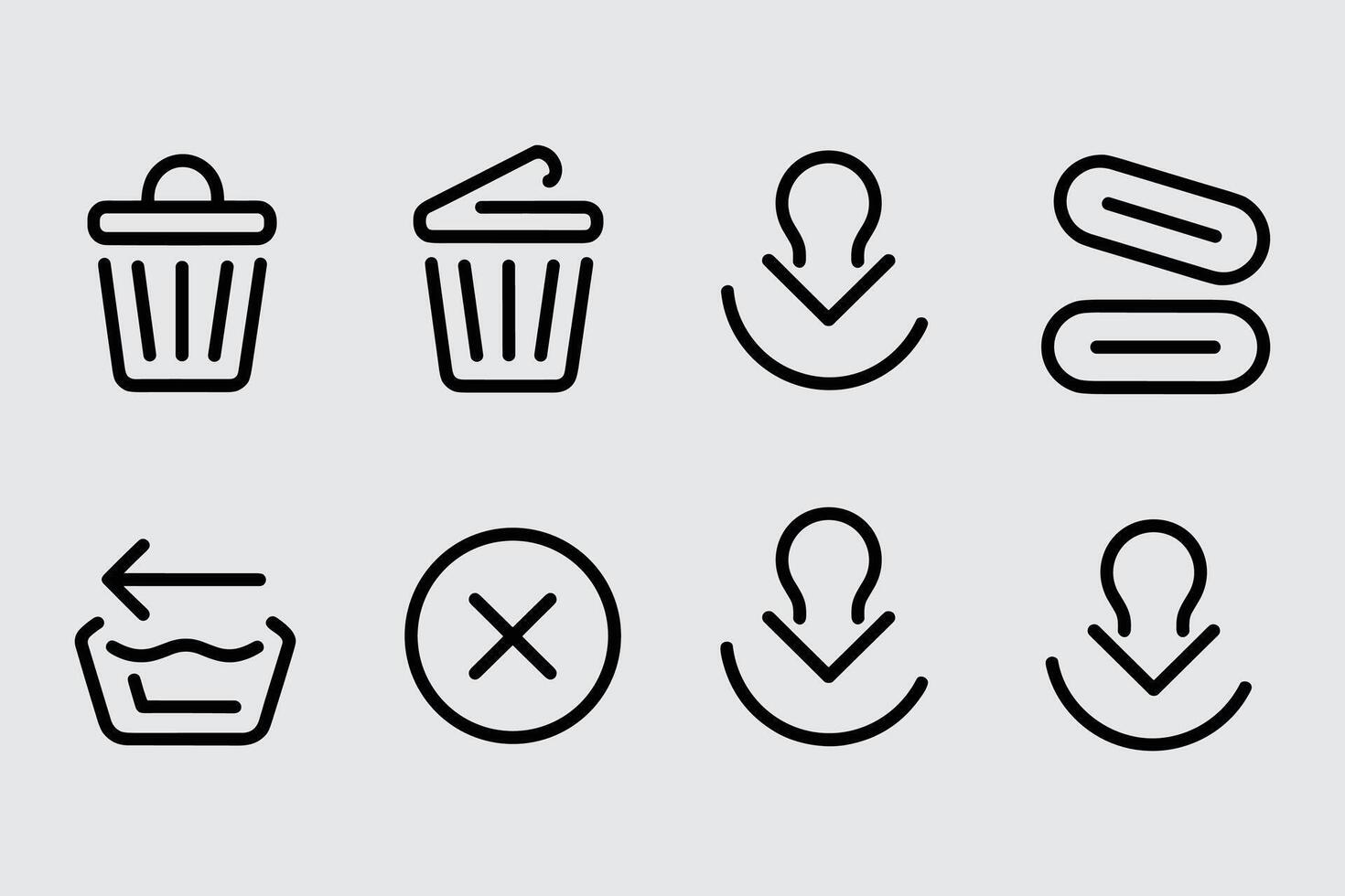 Minimalist Icon Set For Website And Mobile Application Design Purposes vector